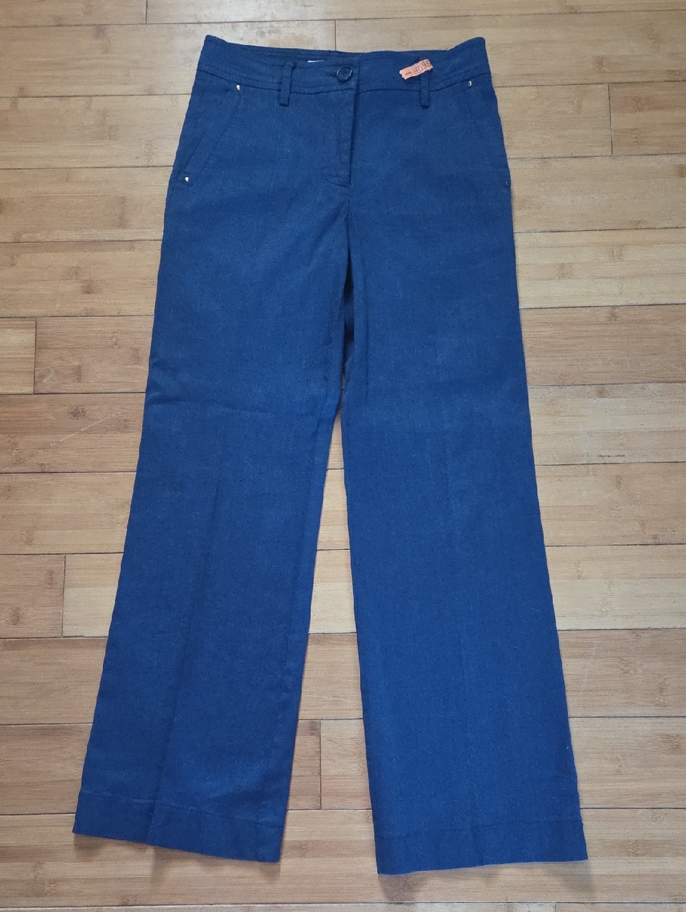 Trina Turk Navy Wide-Leg Trousers Sz 6
